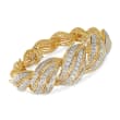 C. 1980 Vintage 3.00 ct. t.w. Diamond Twist Bracelet in 18kt Yellow Gold