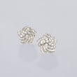 1.00 ct. t.w. Diamond Pinwheel Earrings in Sterling Silver