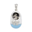 Shoe Charm Pendant with Diamond Accents and Enamel in 14kt White Gold 