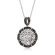 .50 ct. t.w. White and Black Diamond Pendant Necklace in Sterling Silver