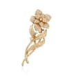 2.80 ct. t.w. Diamond Flower Pin Pendant in 18kt Yellow Gold