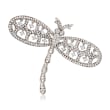 C. 1990 Vintage .40 ct. t.w. Diamond Dragonfly Pin/Pendant in 18kt White Gold
