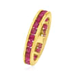 1.60 ct. t.w. Ruby Eternity Band in 14kt Yellow Gold