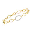 .50 ct. t.w. Diamond Oval-Link Bracelet in 18kt Yellow Gold