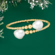 13-14mm Cultured Baroque Pearl Beaded Cuff Bracelet