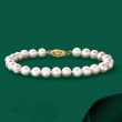 6-6.5mm Cultured Pearl Bracelet with 14kt Yellow Gold Clasp