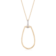 Roberto Coin &quot;Classica Parisienne&quot; .10 ct. t.w. Diamond Oval Necklace in 18kt Yellow Gold