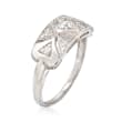 C. 1950 Vintage .58 ct. t.w. Diamond Ring in 14kt White Gold