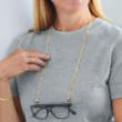 2-In-1 Italian Sterling Silver Paper Clip Link Necklace and Eyeglass Chain