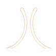 14kt Yellow Gold Double Curve Wire Threader Earrings