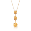 2.00 ct. t.w. Citrine Trio Pendant Necklace in 14kt Yellow Gold