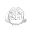 Sterling Silver Personalized Signet Ring