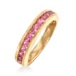 C. 1990 Vintage .80 ct. t.w. Pink Sapphire Ring in 14kt Yellow Gold