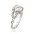 Henri Daussi 1.52 ct. t.w. Certified Diamond Engagement Ring in 18kt White Gold