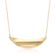 Italian 14kt Yellow Gold Crescent Necklace