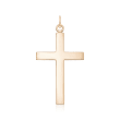 Men's 14kt Yellow Gold Large Cross Pendant