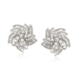 1.00 ct. t.w. Diamond Pinwheel Earrings in Sterling Silver
