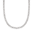 Italian 8mm Sterling Silver Bead Necklace