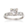 C. 2000 Vintage 1.14 ct. t.w. Diamond Engagement Ring in Platinum
