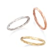 14kt Tri-Colored Gold Jewelry Set: Three Stackable Rings
