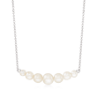 4-8mm Cultured Pearl Necklace in Sterling Silver