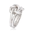 Italian Sterling Silver Double Love Knot Ring