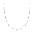 1.00 ct. t.w. Diamond Bezel-Set Station Necklace in 18kt White Gold