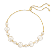 5-9mm Cultured Pearl and 14kt Yellow Gold Bead Bolo Bracelet