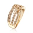 .33 ct. t.w. Diamond Stripes Ring in 14kt Yellow Gold