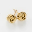 14kt Yellow Gold Love Knot Earrings 