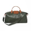 Brouk & Co. &quot;Alpha&quot; Green and Tan Faux Leather Duffel Bag