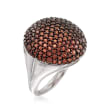 2.90 ct. t.w. Garnet Dome Ring in Sterling Silver