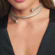 Italian Sterling Silver Flexible Four-In-One Necklace/Bracelet