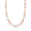 10-12mm Multicolored Cultured Pearl Necklace with Sterling Silver