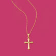Child's 14kt Yellow Gold Cross Pendant Necklace with Diamond Accent