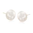 10-11mm Cultured Pearl Earrings in 14kt Yellow Gold