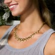 .50 ct. t.w. Diamond Geometric Bib Necklace in 18kt Gold Over Sterling