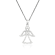 14kt White Gold Angel Pendant Necklace