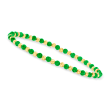 4.90 ct. t.w. Emerald and 10kt Yellow Gold Bead Stretch Bracelet