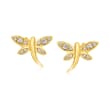 .31 ct. t.w. Diamond Jewelry Set: Three Pairs of Fluttery Critter Stud Earrings in 18kt Gold Over Sterling