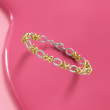 Sterling Silver and 14kt Yellow Gold XO Link Bracelet