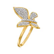.33 ct. t.w. Diamond Butterfly Ring in 14kt Yellow Gold