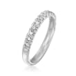 Henri Daussi .47 ct. t.w. Diamond Wedding Ring in 14kt White Gold