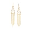 .17 ct. t.w. Diamond Geometric Fringe Drop Earrings in 14kt Yellow Gold 
