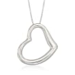 Roberto Coin 18kt White Gold Heart Necklace