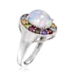 Opal and 1.00 ct. t.w. Multi-Stone Ring in Sterling Silver
