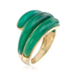 14kt Yellow Gold Green Chalcedony Ring