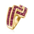 C. 1980 Vintage 2.93 ct. t.w. Ruby Ring in 14kt Yellow Gold