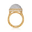 Roberto Coin &quot;Barocco&quot; 3.30 ct. t.w. Diamond Square-Top Dome Ring in 18kt Yellow Gold