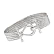Sterling Silver Multi-Strand Cuban-Link Bracelet